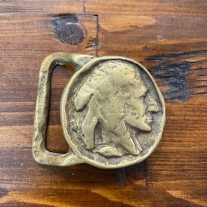 Vintage 70’s Buffalo Nickel Indian Belt Buckle